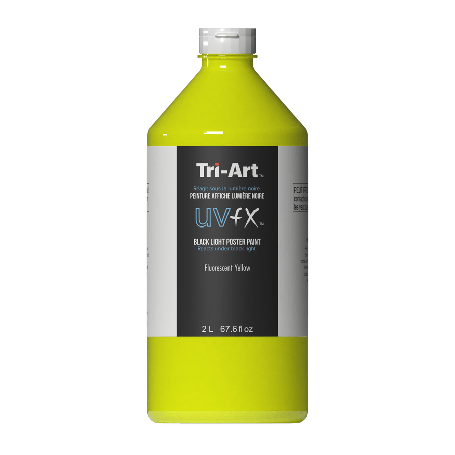 UVFX Black Light Poster Paint - Fluorescent Yellow - Tri-Art Mfg.