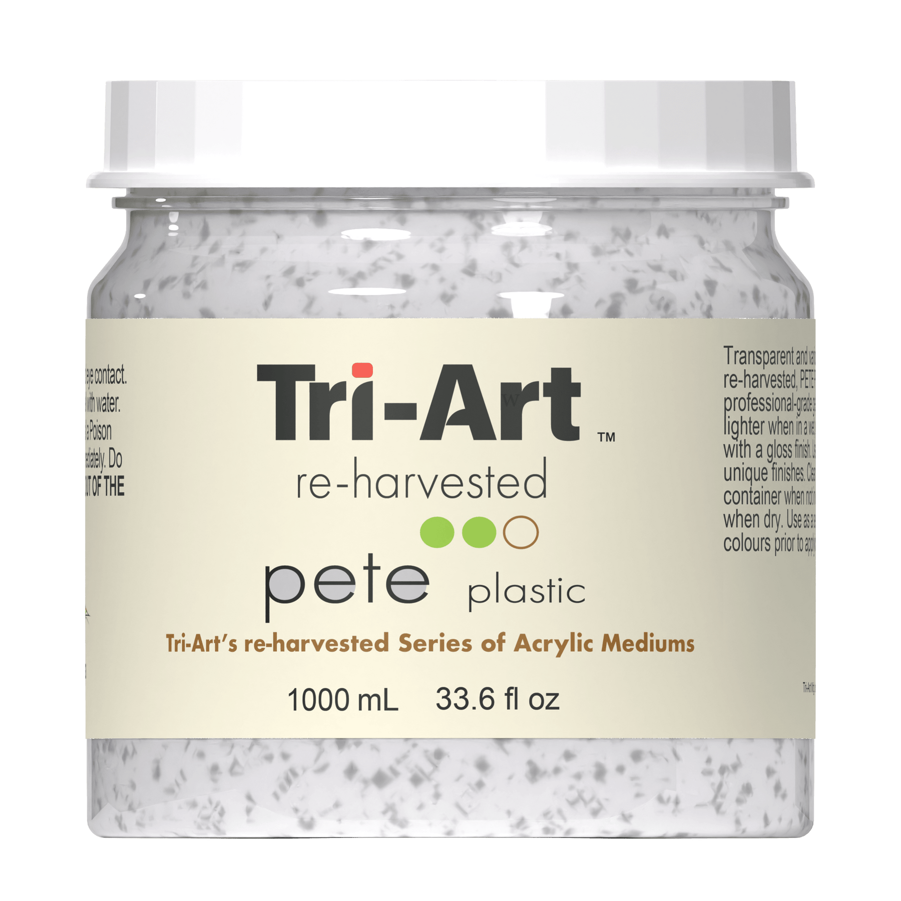 Tri-Art Mediums - Re-harvested Pete Plastic - Tri-Art Mfg.