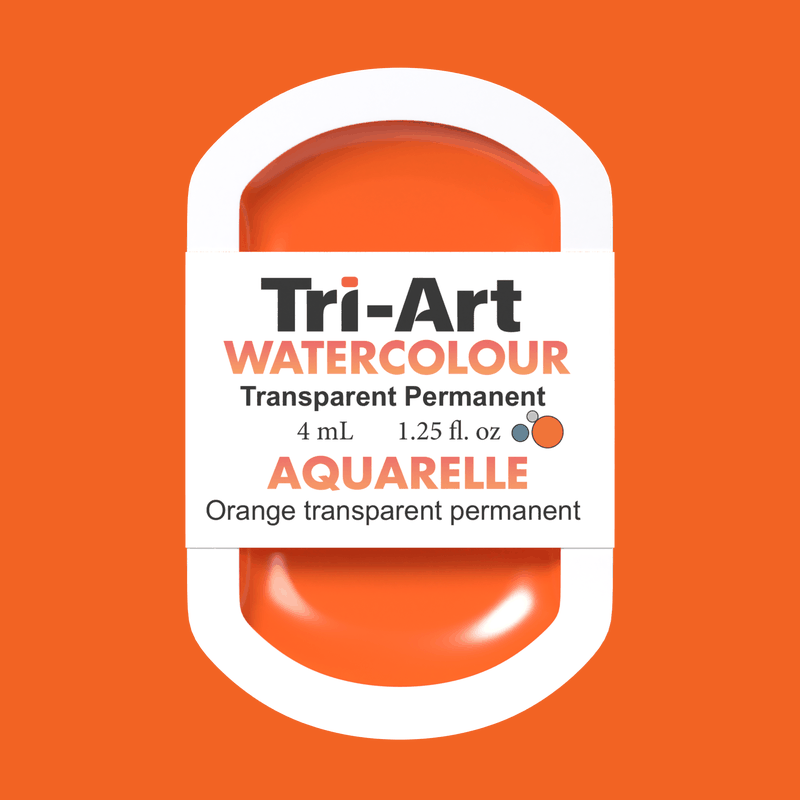 Tri-Art Water Colours - Transparent Permanent Orange - Tri-Art Mfg.