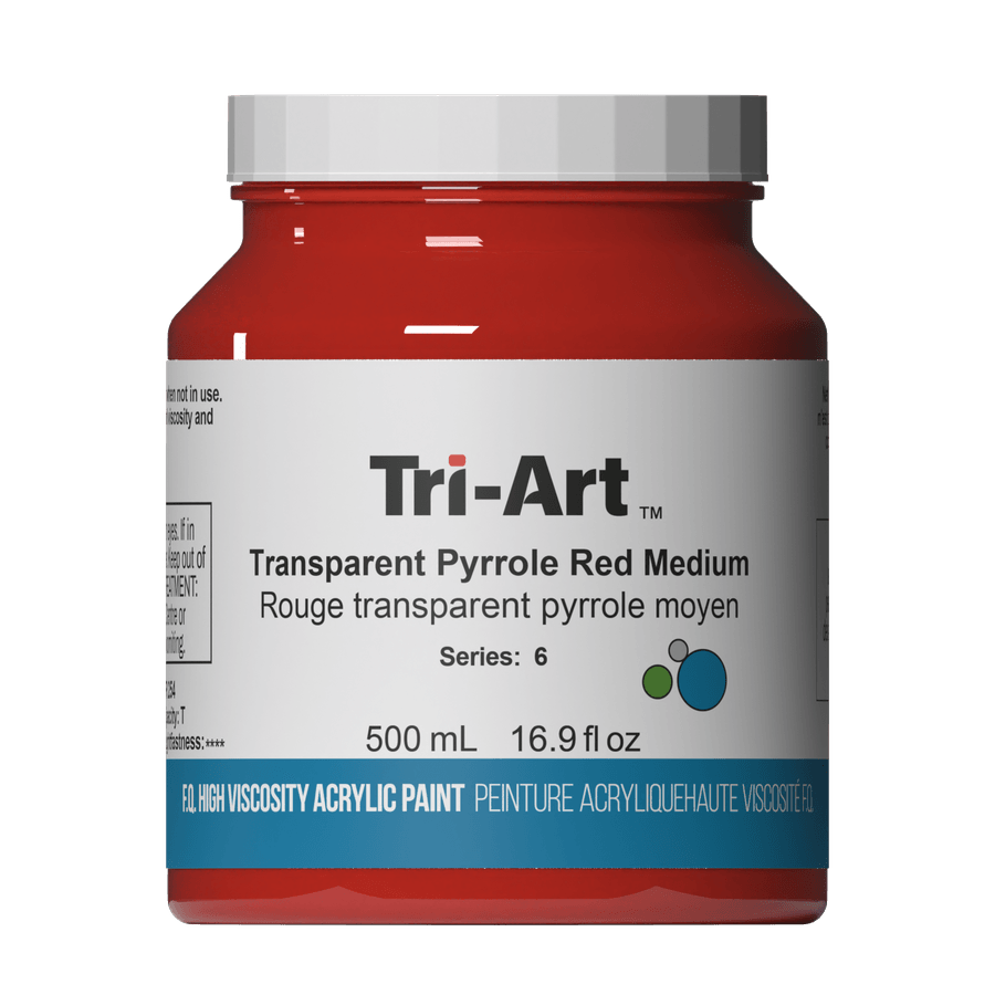 Tri-Art High Viscosity - Transparent Pyrrole Red Medium 500mL