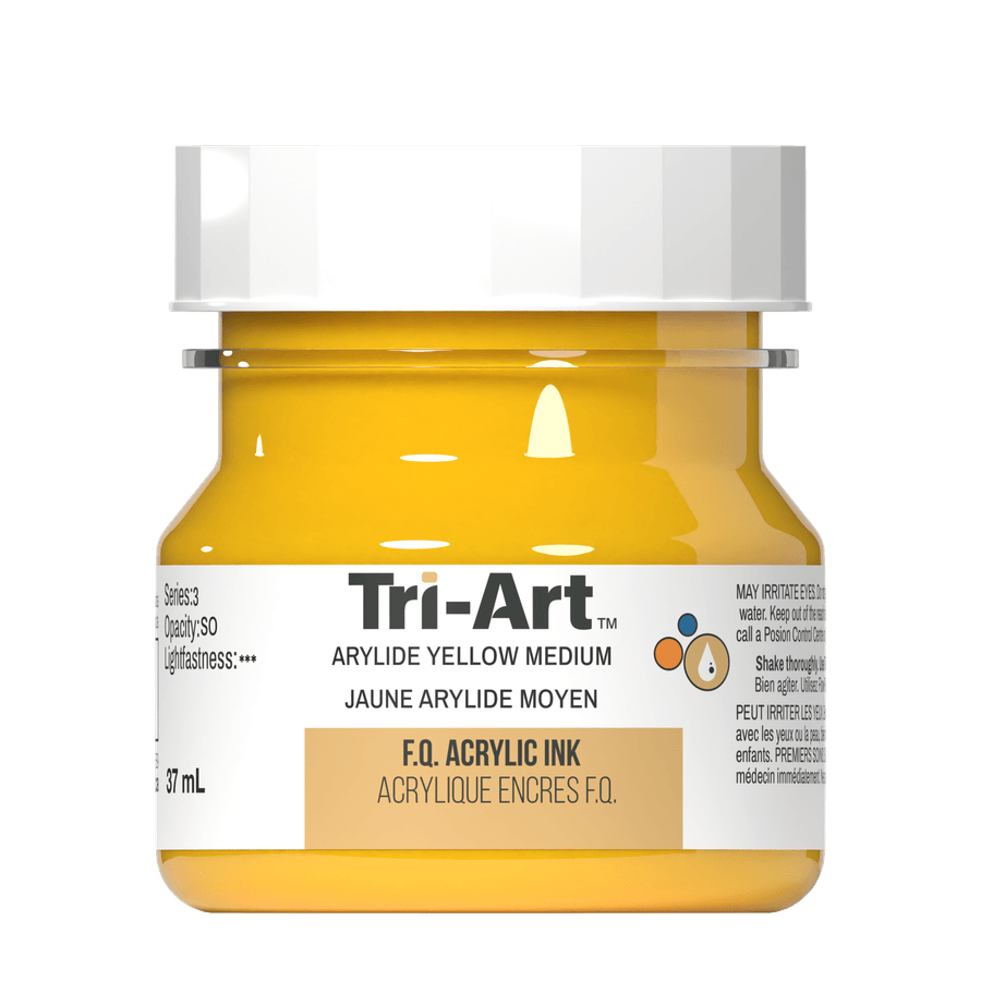 Tri-Art Ink - Arylide Yellow Medium - 37mL - Tri-Art Mfg.
